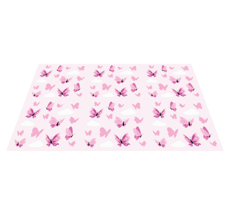 Butterfly Dreams kids vinyl rug - TenStickers