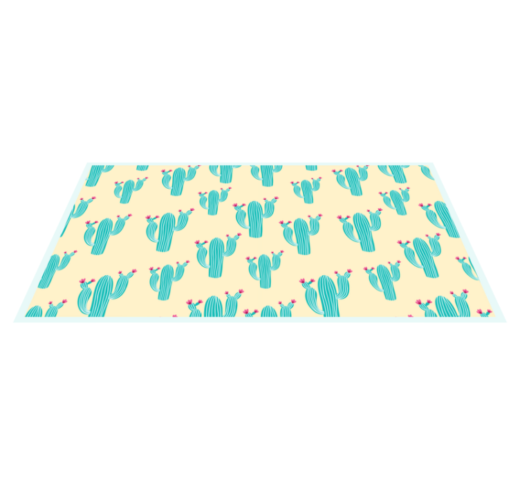 Cactus Motif nature vinyl rug - TenStickers