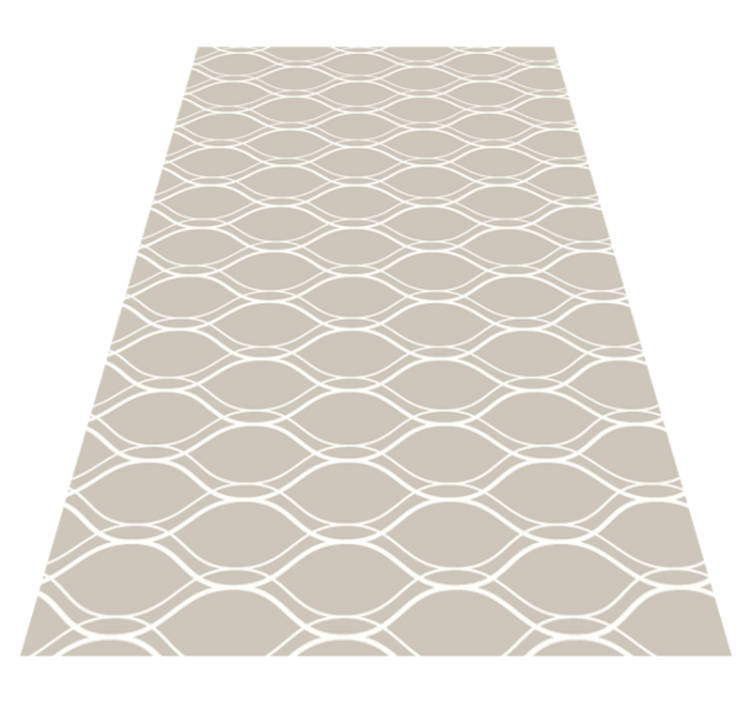 Curvy Line Motif texture vinyl rug - TenStickers