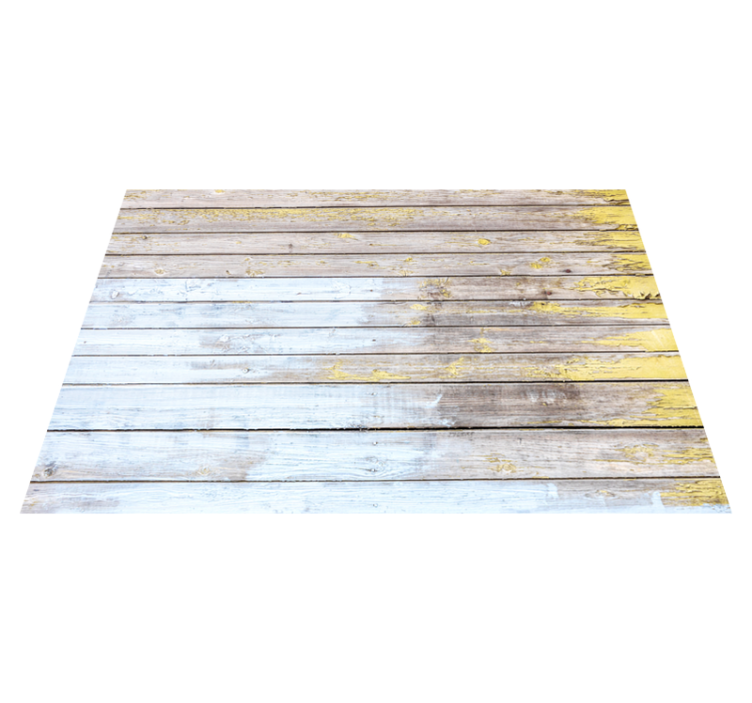 Planks painted in white wood effect vinyl rug - TenStickers