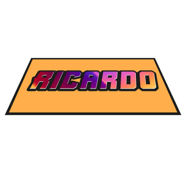 Custom textured name teenage bedroom vinyl rug - TenStickers