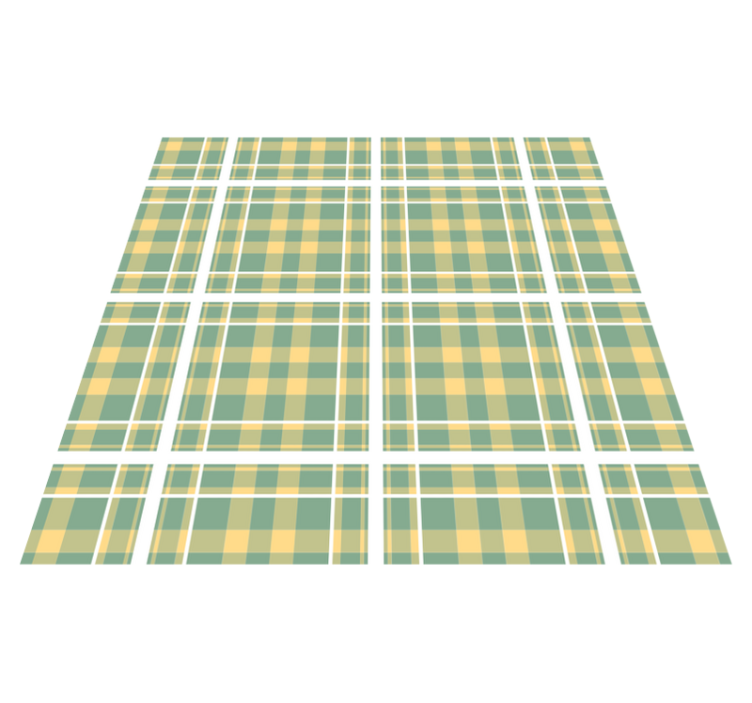 Checked Motif stripes vinyl rug - TenStickers