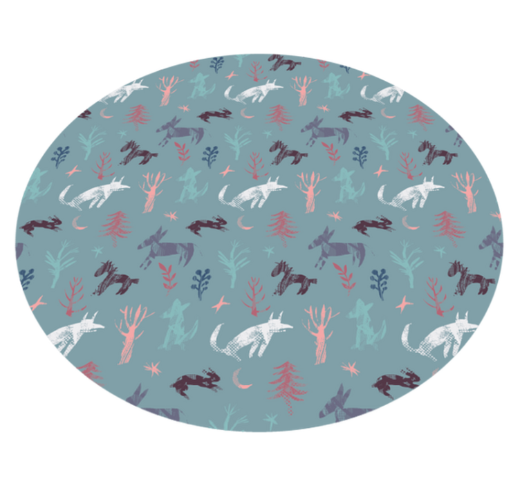 Nature Inspired Creatures animal print vinyl rug - TenStickers