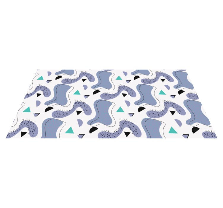 Abstract Shapes Motif minimal vinyl rug - TenStickers