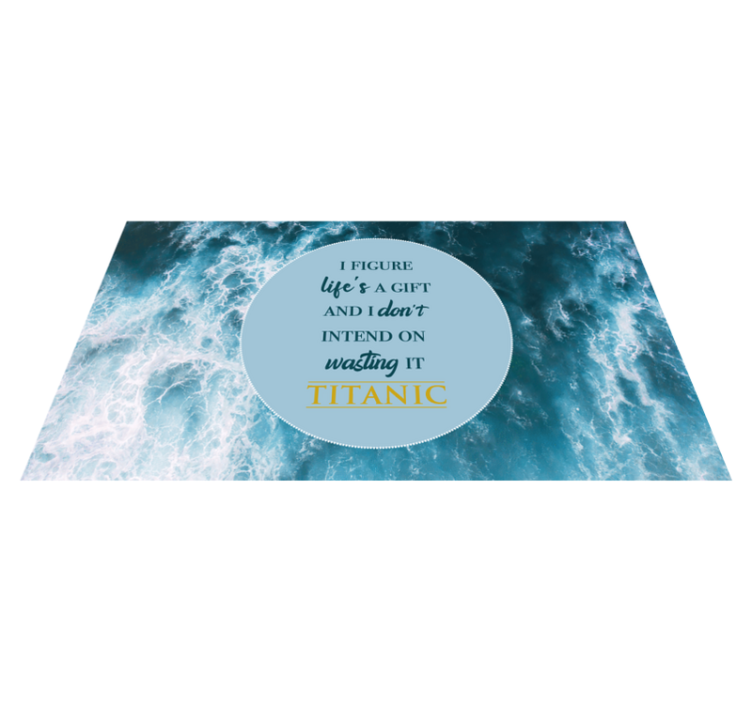 LIFE'S A GIFT custom vinyl rug - TenStickers