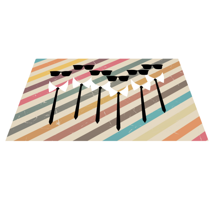 Dapper Group Attire stripes vinyl rug - TenStickers