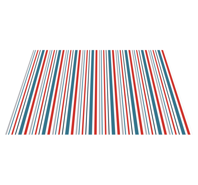 Stripes vinyl rug with lively striped design - TenStickers