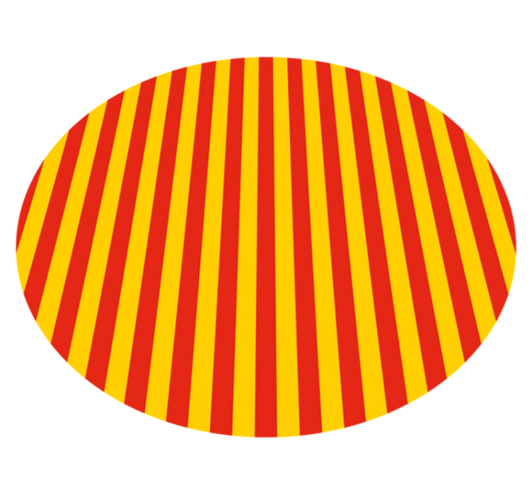 Vibrant striped display stripes vinyl rug - TenStickers