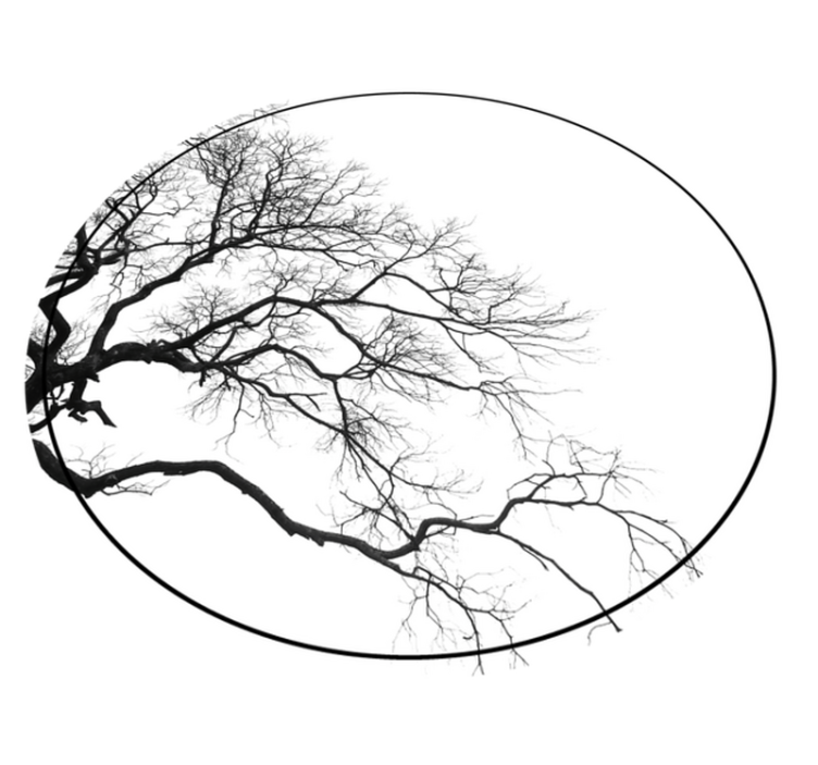 Branch Silhouette Art nature vinyl rug - TenStickers