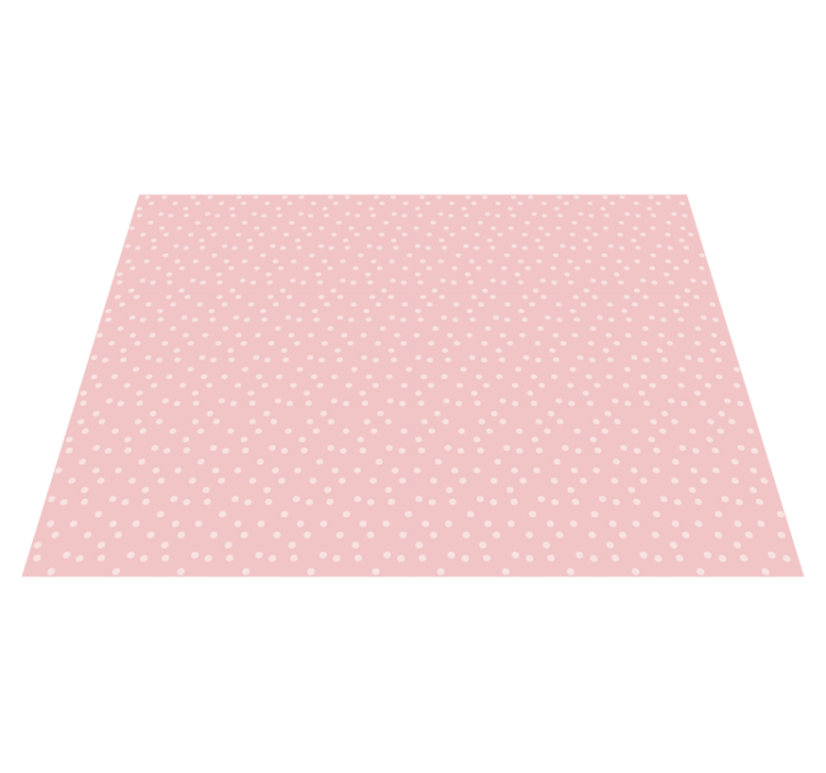 Pink polka dots nursery vinyl rug - TenStickers