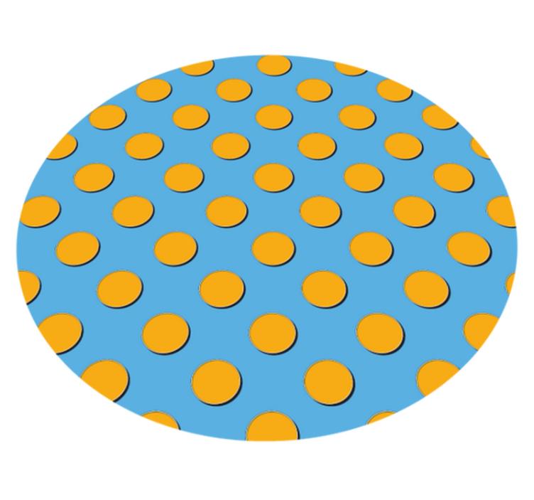Bright Polka Dots geometric vinyl rug - TenStickers