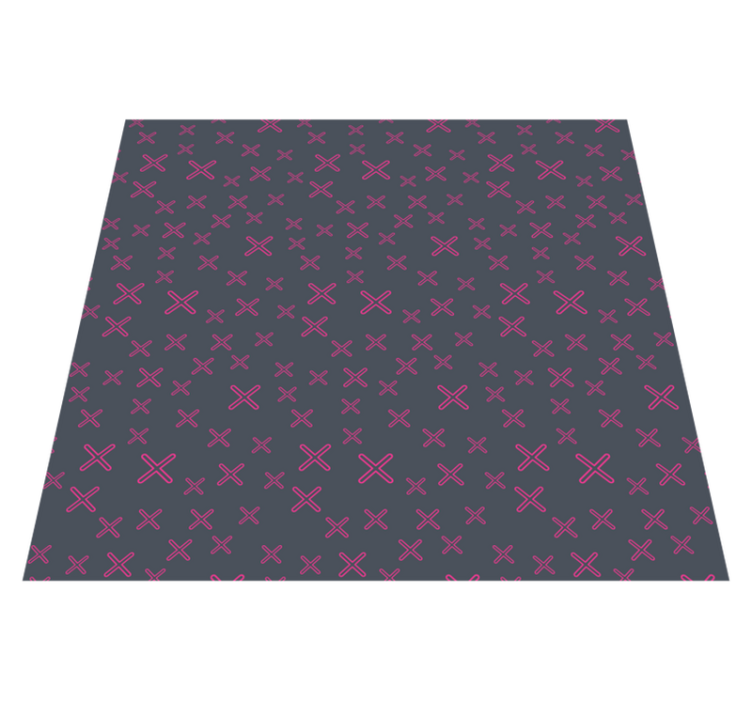 Pink cross patterns teenage bedroom vinyl rug - TenStickers