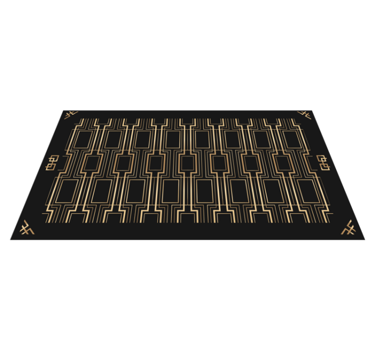 Elegant Geometric Patterns modern vinyl rug - TenStickers