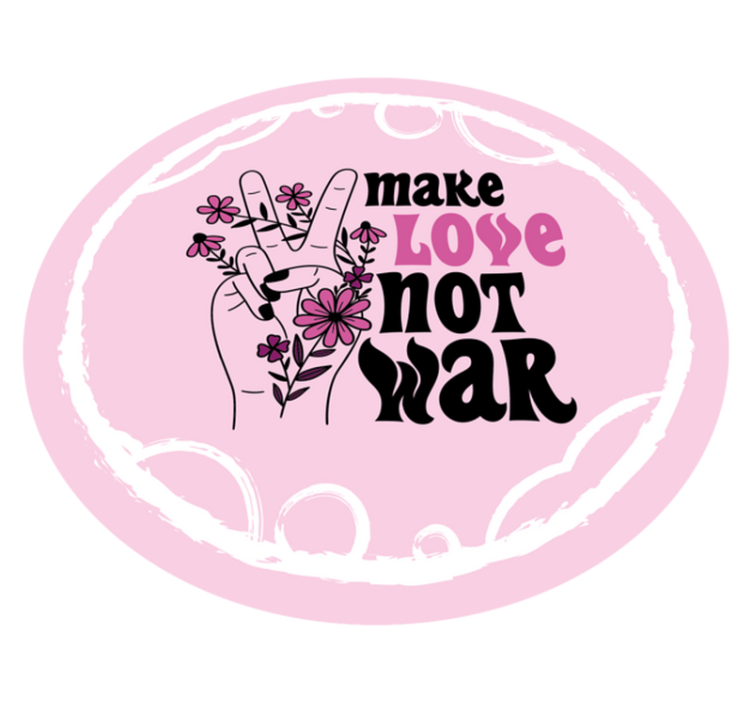 PEACEFUL LOVE MESSAGE custom vinyl rug - TenStickers