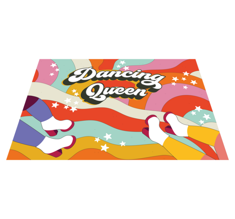 Dancing queen pattern kids vinyl rug - TenStickers