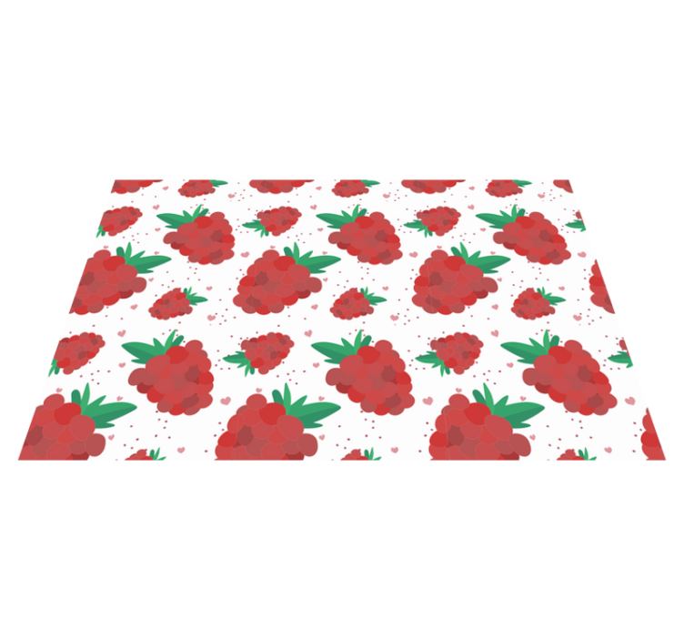 Vibrant Berry Pattern floral vinyl rug - TenStickers