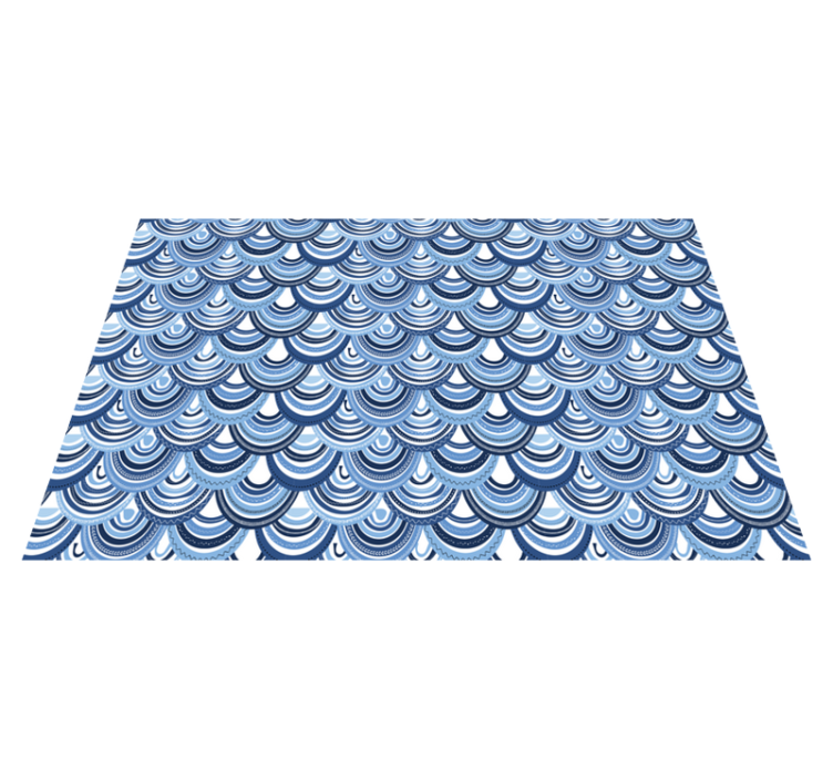 Wave Pattern geometric vinyl rug - TenStickers