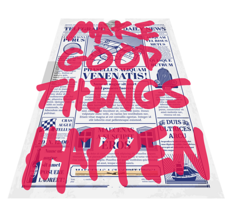 Make Good Things custom vinyl rug - TenStickers