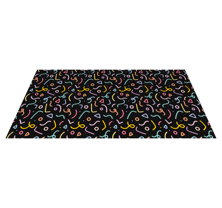 Colorful Abstract Swirls geometric vinyl rug - TenStickers