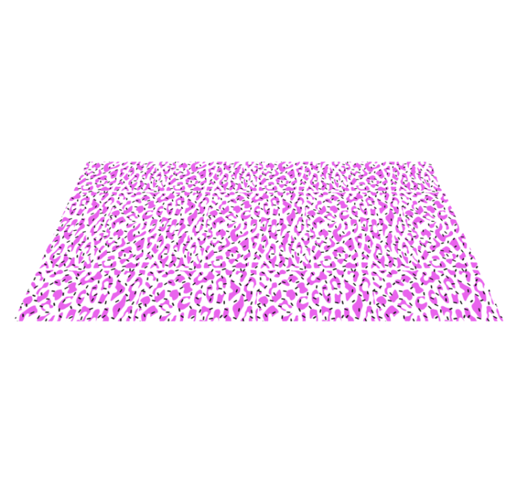 Fuchsia leopard pattern animal print vinyl rug - TenStickers