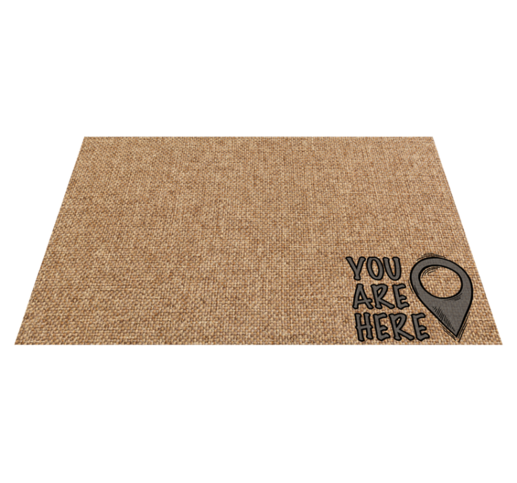 You are located Here  custom rug - TenStickers