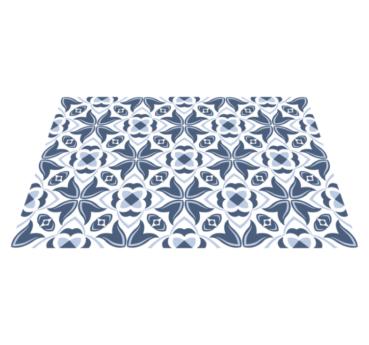 Stylish grey pattern mosaic vinyl rug - TenStickers