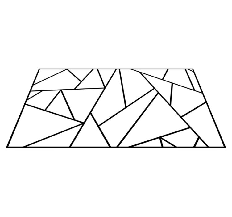 Sharp Angled Pattern geometric vinyl rug - TenStickers