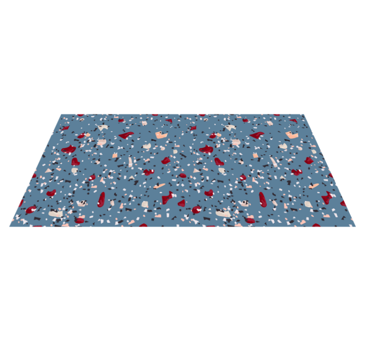 Texture vinyl rug with vibrant colorful shapes - TenStickers