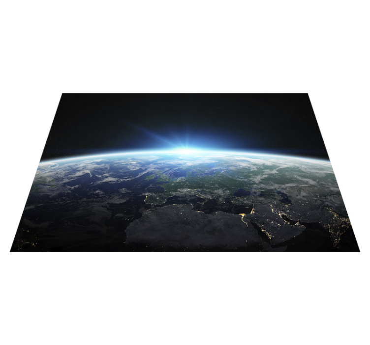 Earth's bright horizon teenage bedroom vinyl rug - TenStickers