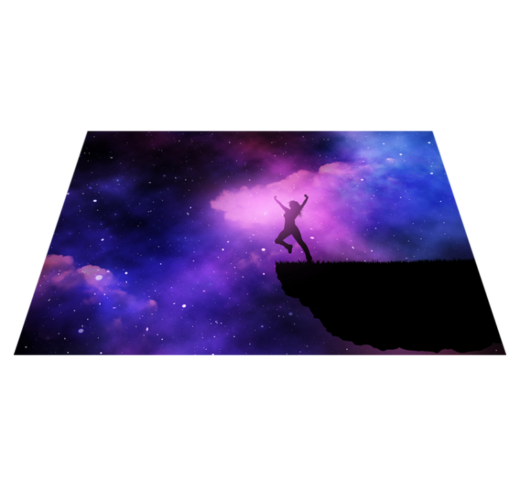 Cosmic voyage star vinyl rug - TenStickers