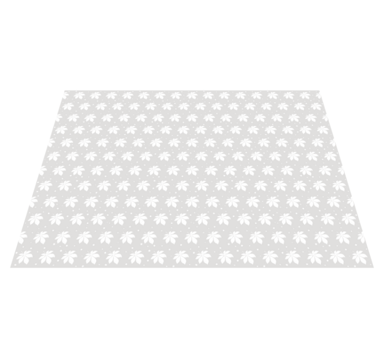Floral vinyl rug with delicate botanical design - TenStickers