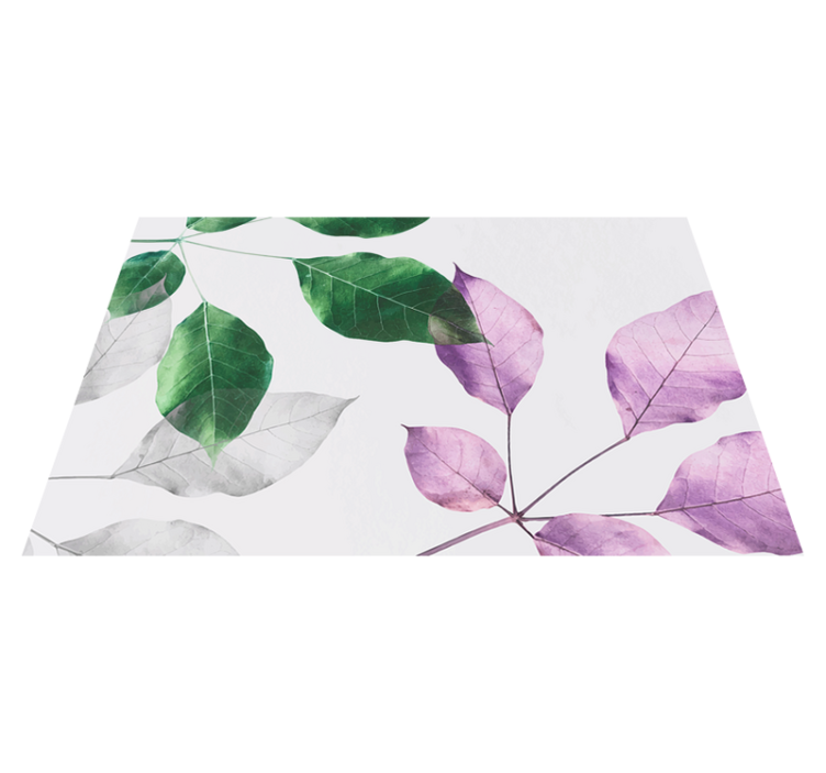 Leafy Botanical Prints floral vinyl rug - TenStickers