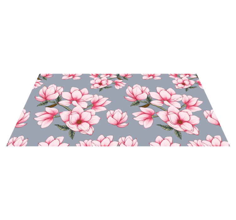 Tree beautiful magnolia  floral rug - TenStickers