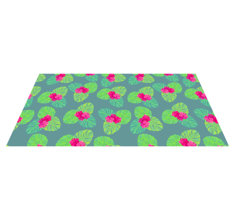 Exotic floral arrangement floral vinyl rug - TenStickers