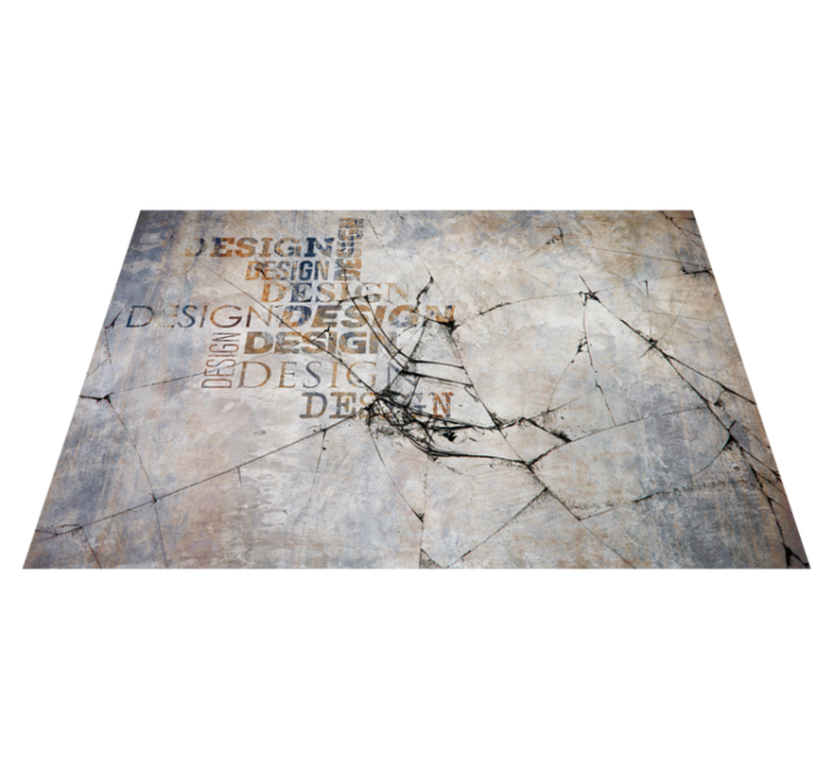 Shattered Rock Typography stone effect vinyl rug - TenStickers