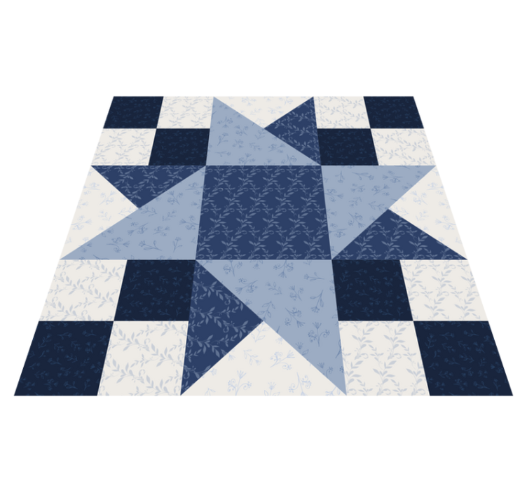 Patchwork Star Pattern geometric vinyl rugs - TenStickers