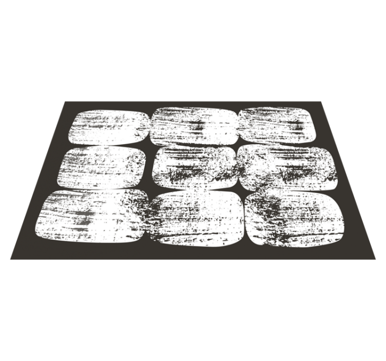 Textured Monochrome Blocks rectangular vinyl rug - TenStickers