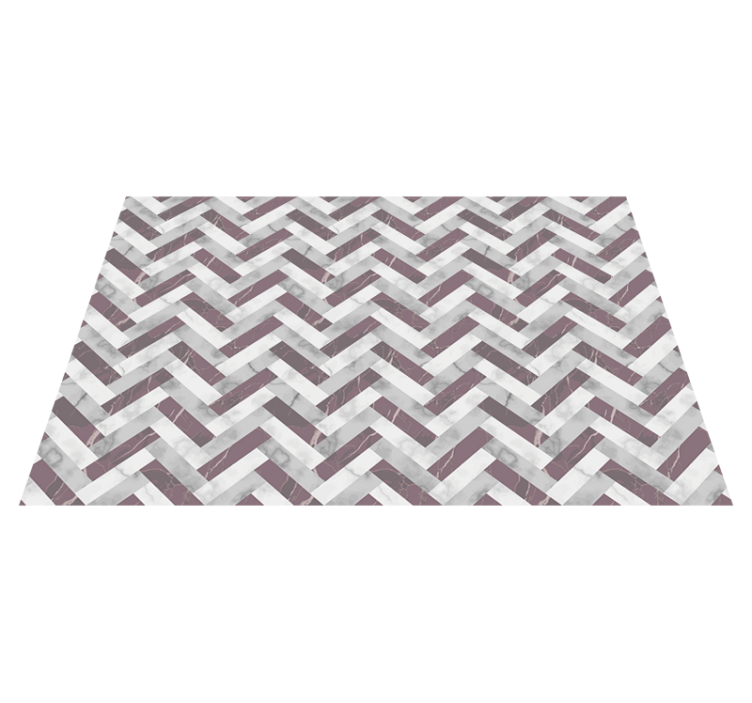 Chevron pattern overlay geometric vinyl rug - TenStickers