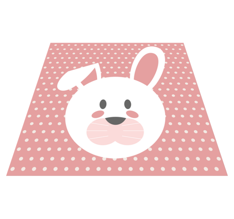 Polka Dot Bunny nursery vinyl rugs - TenStickers