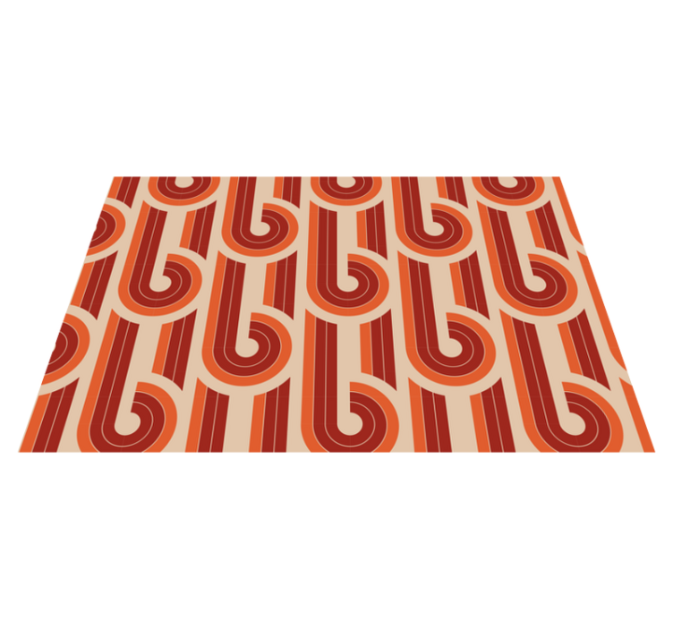 Retro Geometric Pattern geometric vinyl rugs - TenStickers