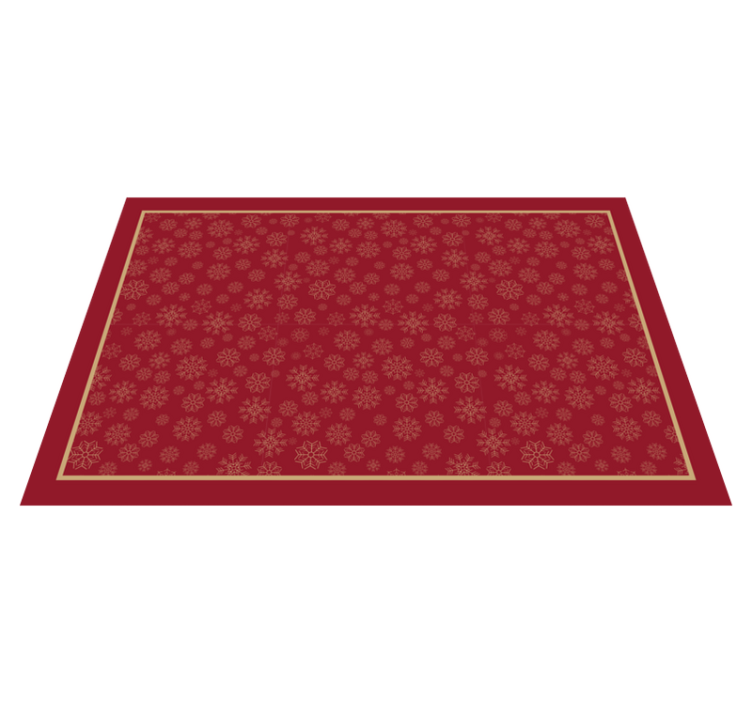 Festive snowflake pattern christmas vinyl rug - TenStickers