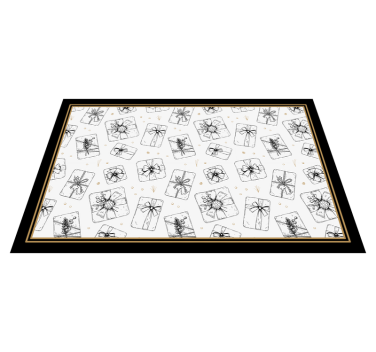 Festive Gift Pattern Christmas vinyl rug - TenStickers