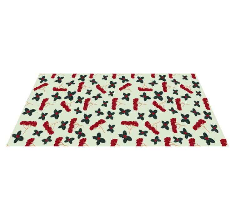 Berry Leaf Pattern vinyl carpet roses - TenStickers