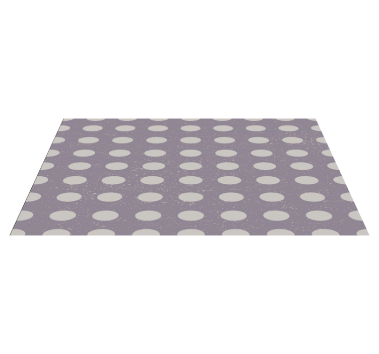Minimalist polka dot pattern geometric vinyl rug - TenStickers