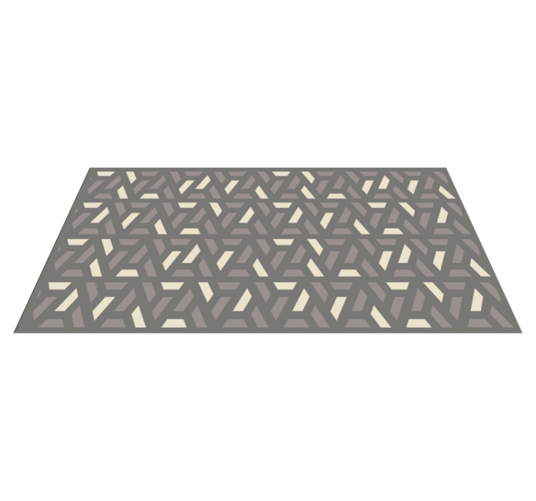Interlocking lattice geometric vinyl rug - TenStickers