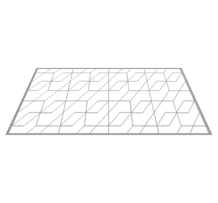 Geometric zigzag pattern geometric vinyl rug - TenStickers