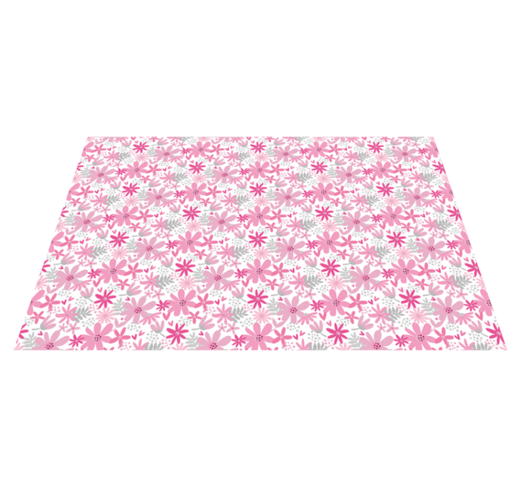 Floral burst pattern flower vinyl rug - TenStickers