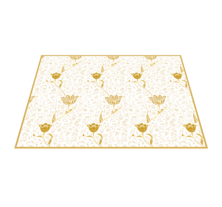 Classic flower design vinyl rug - TenStickers