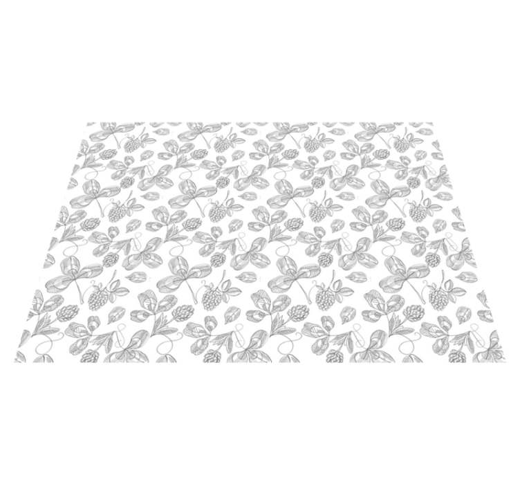 Floral Embroidery floral rug - TenStickers