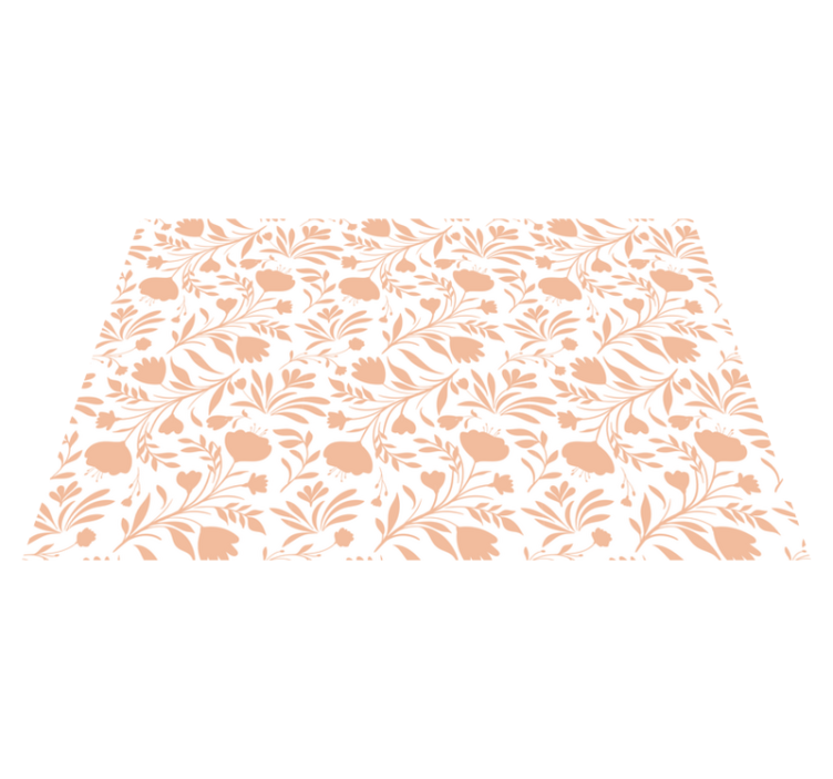 Floral patterned design vinyl rug - TenStickers